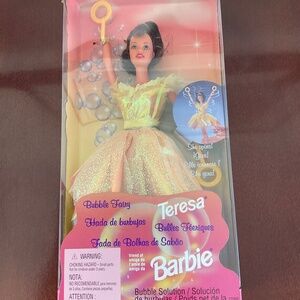 Rare Bubble Fairy Teresa Barbie Doll NRFB 1998 Foreign Issue